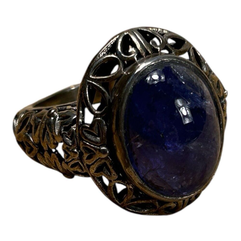 Iolite Ring Sterling Silver 925 Karis STS Size 7.5